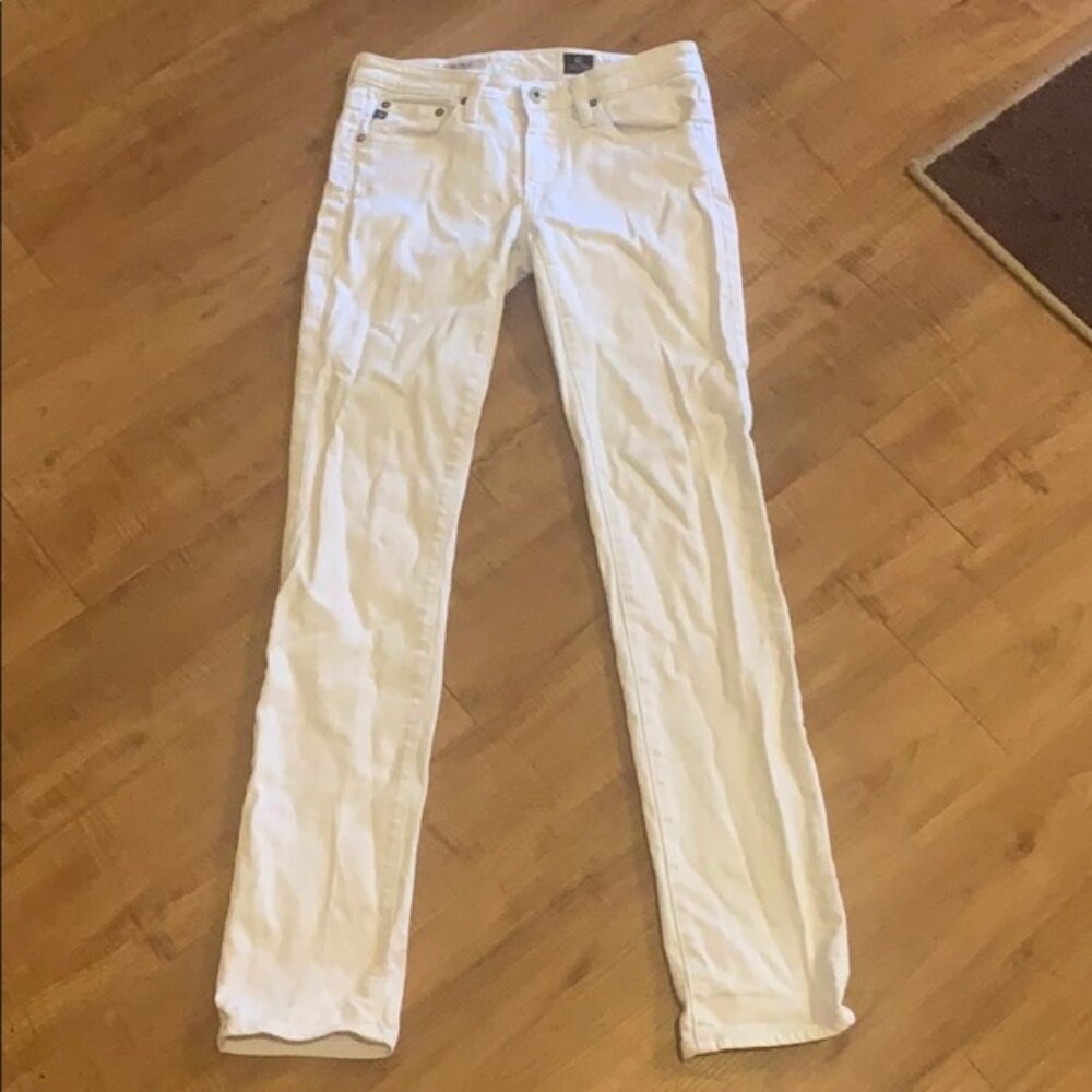 White ADRIANO GOLDSCHMIDT The Stevie Slim Straight Jeans Size 29x31